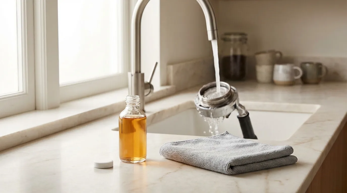 Czyszczenie ekspresu — blok parzący, tabletka czyszcząca, odkamieniacz