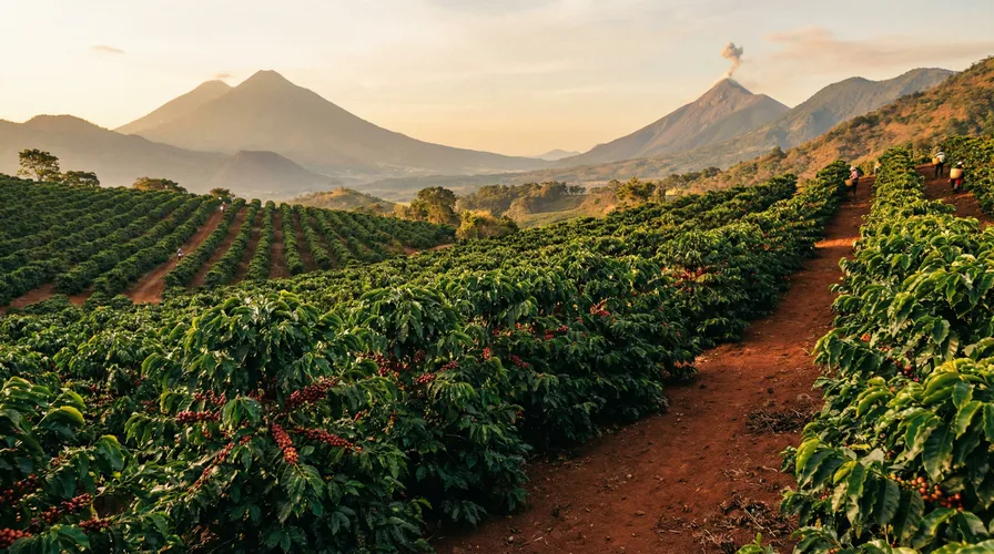 Widok na region Antigua, Gwatemala
